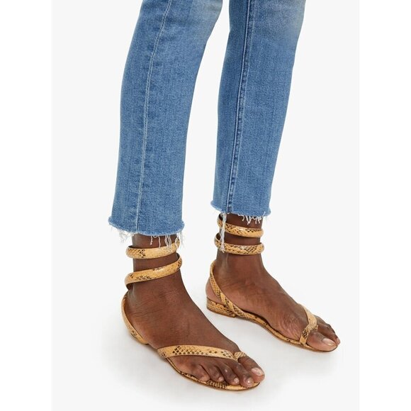 💕MOTHER💕 Mid Rise Dazzler Ankle Fray Jeans - Riding The Cliffside 29 NWOT - Picture 6 of 16